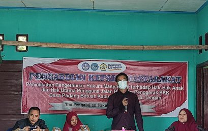 Increasing Community Legal Awareness of the Main Rights of Road Users that Need to Take Priority on Highways in the PKK Women’s Group of the Padang Betuah Village Community, Bengkulu Tenga Regency